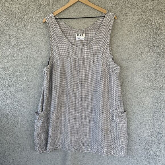 Flax Gray Sleeveless Tank Top Boxy Style - Picture 1 of 10